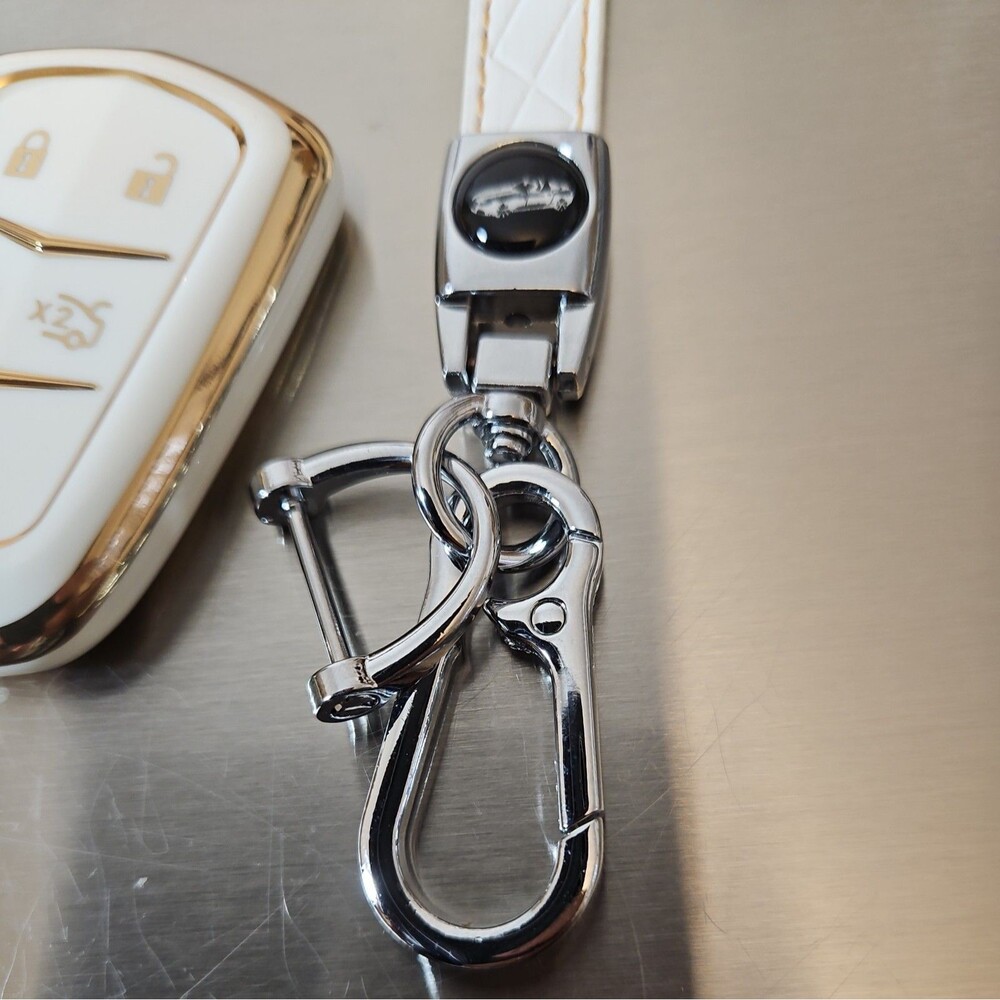 For Cadillac Key Fob Cover with Keychain TPU Protector Suitable for Cadillac - Picture 3 of 8